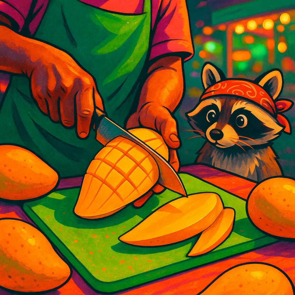 Mango slicing technique