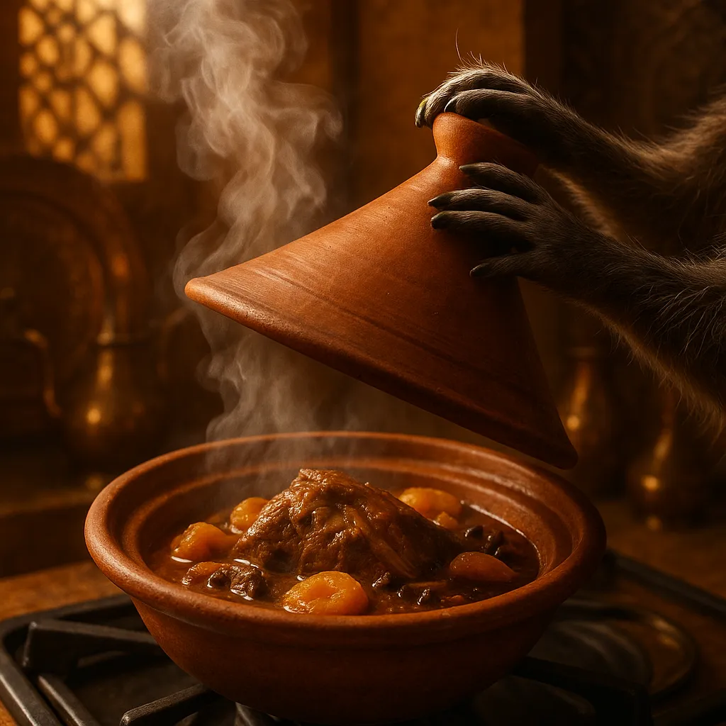 Tagine cooking process